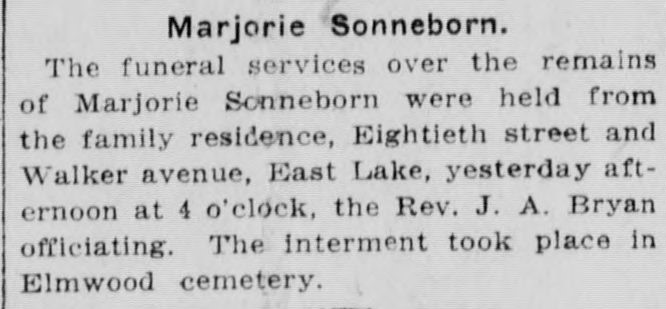 Marjorie Sonneborn obituary